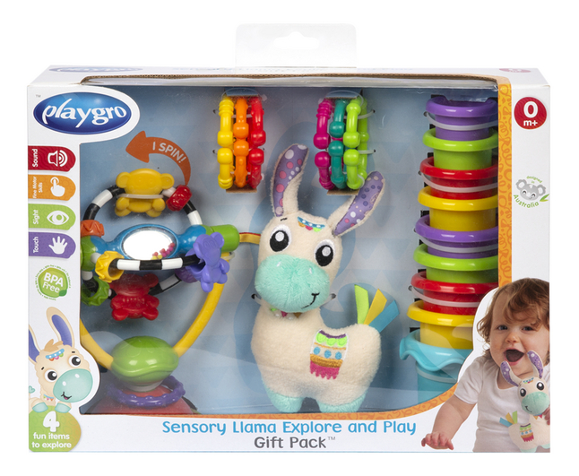 Playgro geschenkkoffer Sensory Llama Explore and Play