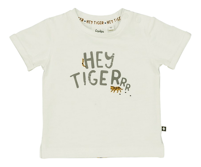 Feetje T-shirt Hey Tiger Offwhite