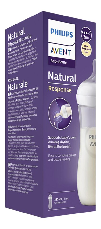 Philips AVENT Biberon Natural Response transparent 330 ml