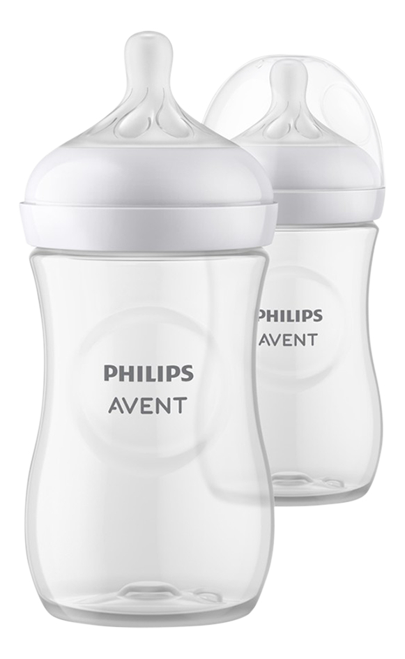 Philips AVENT Zuigfles Natural Response transparant 260 ml - 2 stuks