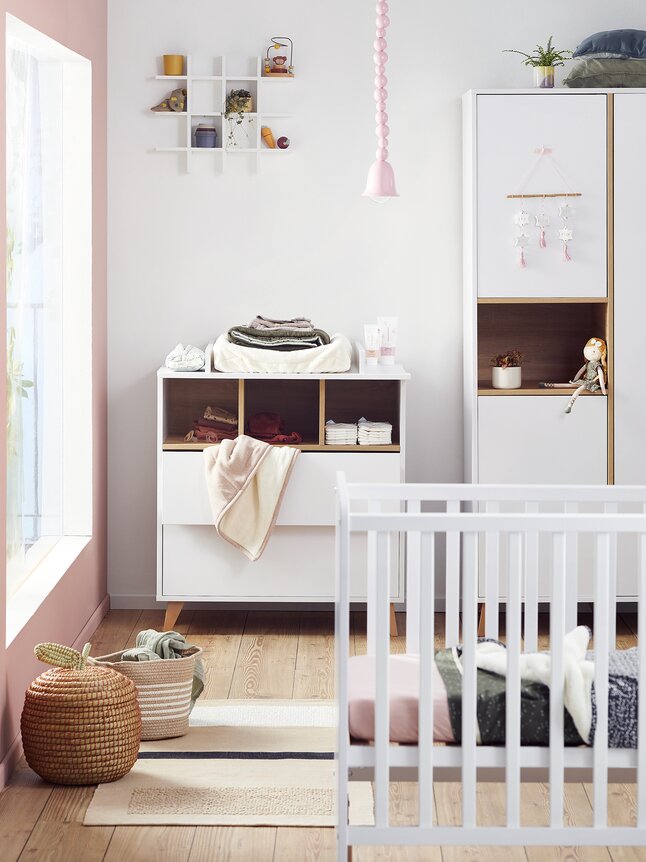 Zes over het algemeen postzegel Quax 3-delige babykamer (bed + commode + kast met 3 deuren) Loft | Dreambaby