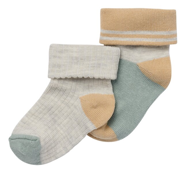 Noppies Paire de chaussettes Hathras Oatmeal - 2 pièces de 3 mois à 6 mois