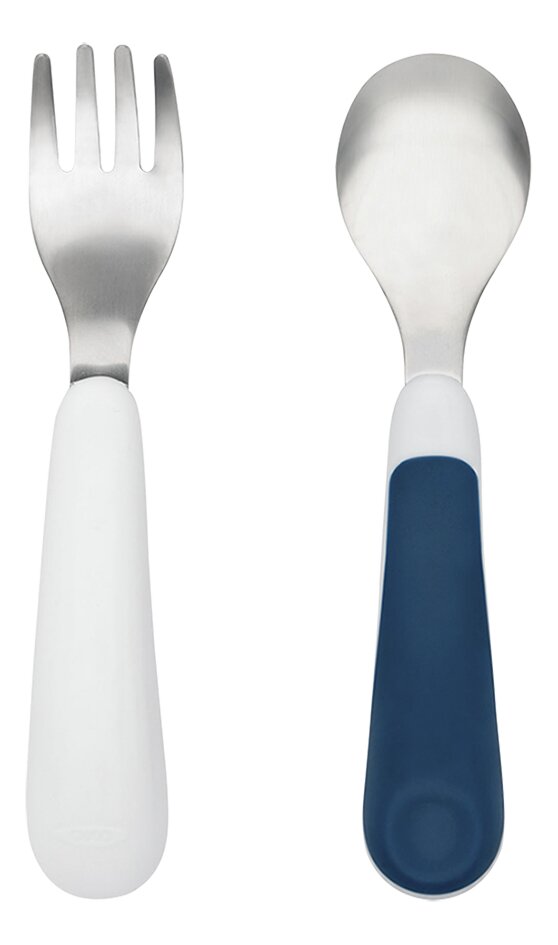 OXO Tot Fourchette et cuillère bleu marine