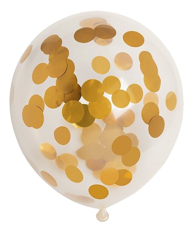 JEP! Ballon Ballon à confettis Gold - 5 pièces