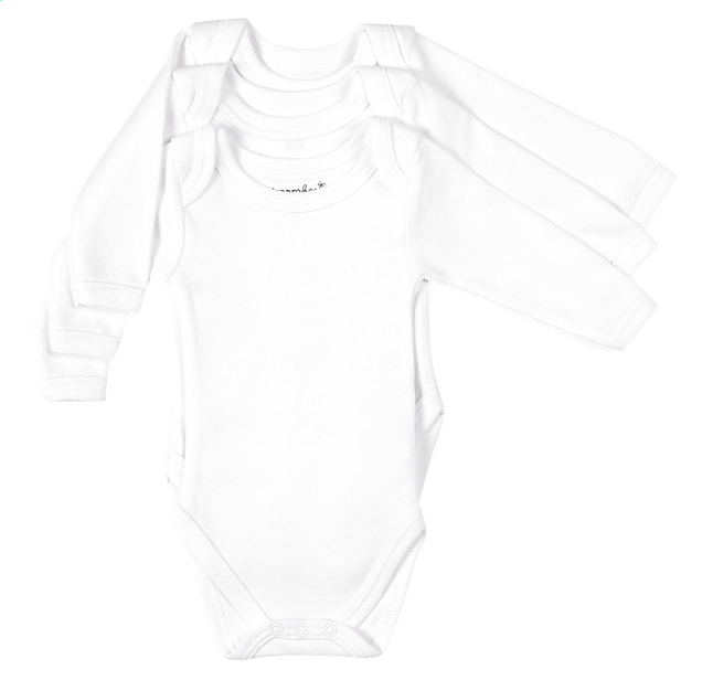 Dreambee Body à manches longues Essentials taille 62/taille 68 Off White - 3 pièces