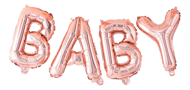 Ginger Ray Guirlande de ballons en aluminium Baby or rose