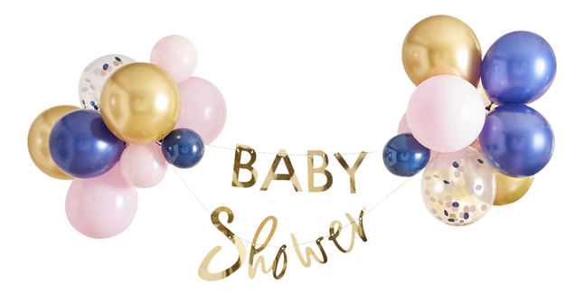 Ginger Ray Slinger Baby Shower goud/roze/blauw